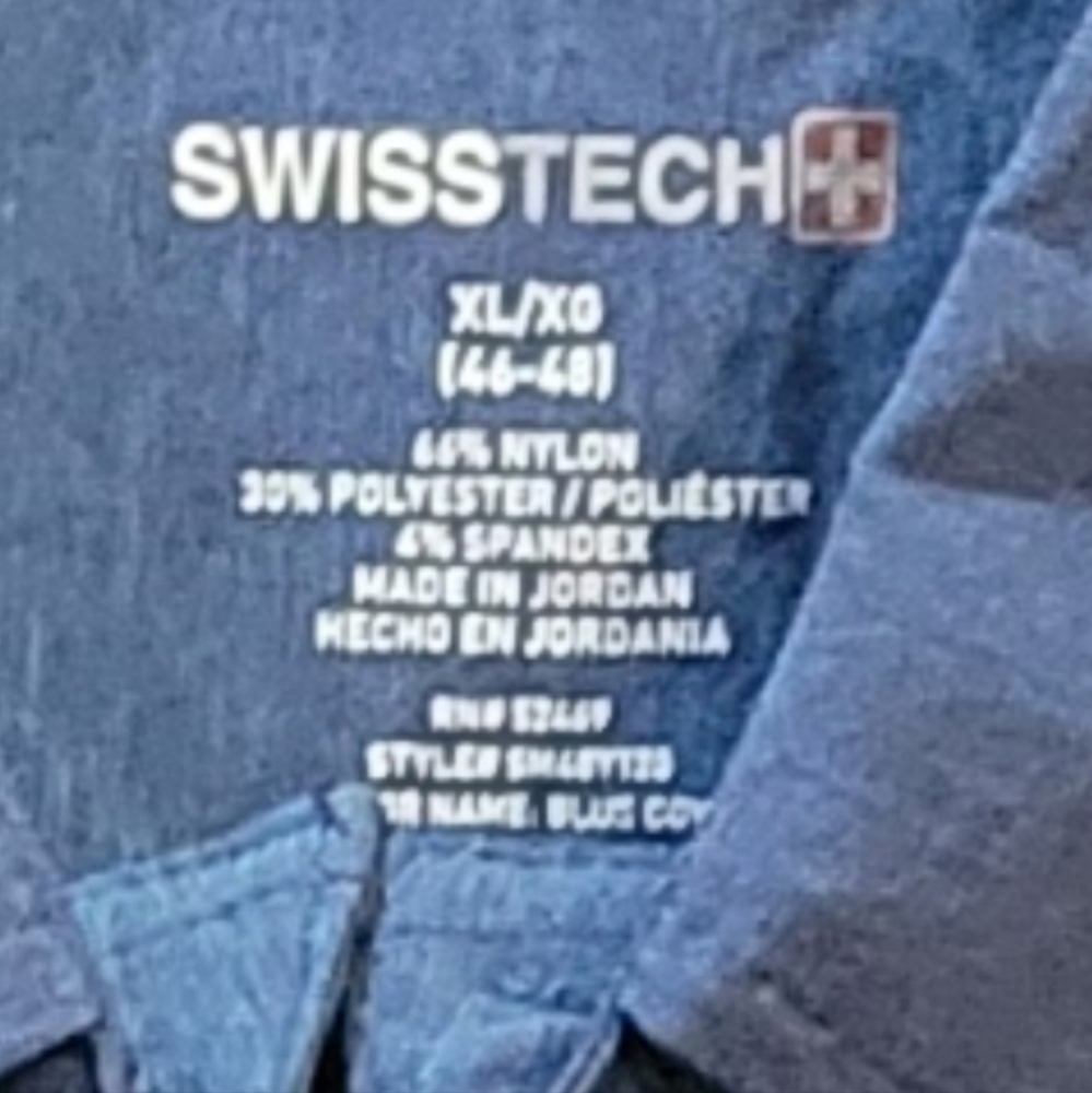 Swiss Tech Blue Long Sleeve Button Down Shirt Size XL - Picture 5 of 5